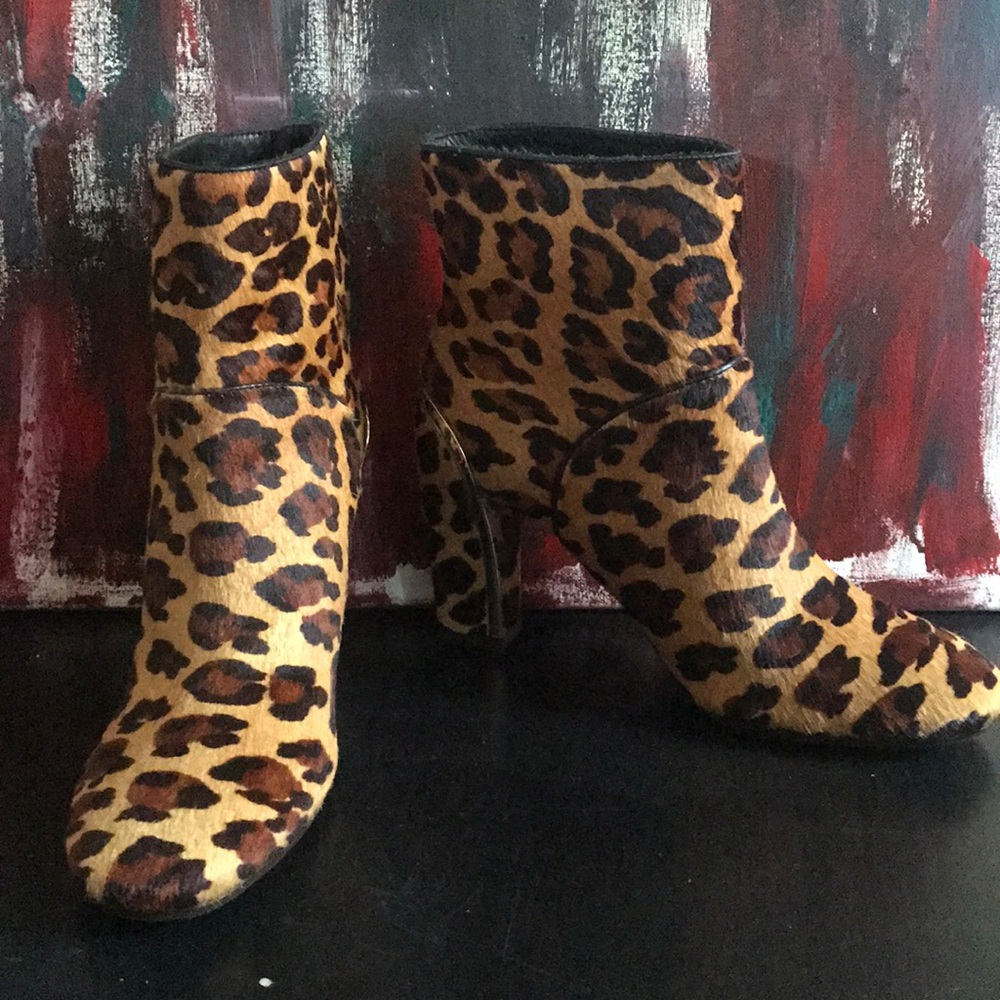 Diane Von Furstenberg Leopard Ankle boot